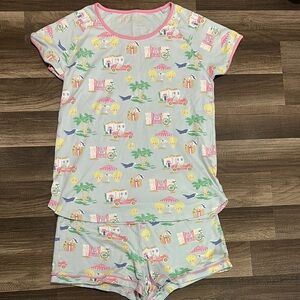 The Beaufort Bonnet Company Pajama Set a cute beach day print